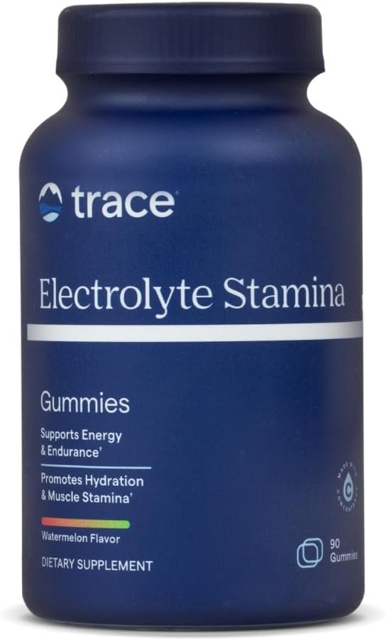 [BRSRMZYLOACWACY6] Trace Minerals Electrolyte Stamina Gummies - Conveniente Electrolyte Suplemento que apoya la hidratación - Apoya la energía óptima - La resistencia muscular - Vegan - Watermelon - 90 Cuenta (30 Servimientos)