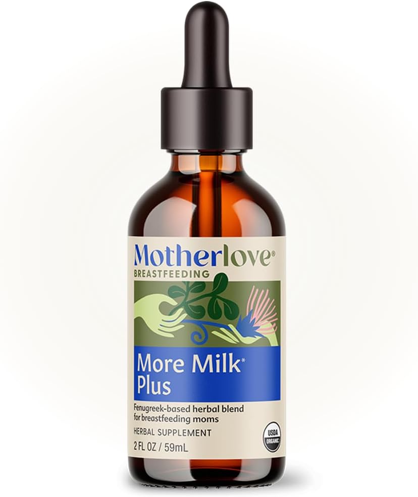 Madres Más Milk Plus (2 Ounce Tincture) Suplemento de lactancia basada en Fenugreek para apoyar el suministro de leche materna —USDA Orgánica certificada, Vegan, Kosher, libre de soja