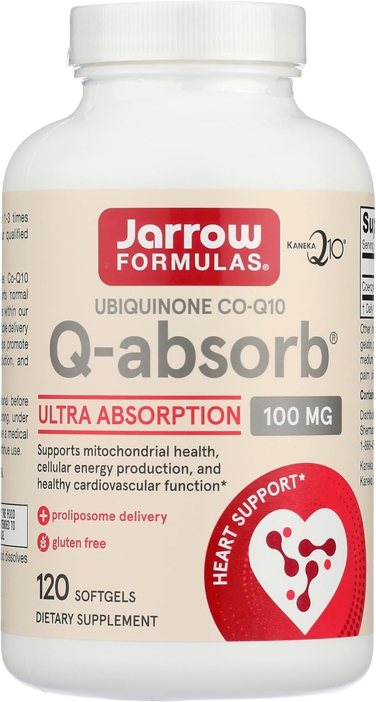 Jarrow Formulas Q-Absorb Coq10 100 Mg, 120 Ct