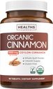 USDA Píldoras de canela de Ceilán Orgánica - Suplemento de canela de Ceilán de alta potencia con 1000 mg por servicio para el soporte completo del cuerpo antioxidante - Vegan no GMO cGMP Verificado (1 mes de suministro)