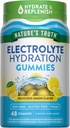 La verdad de la naturaleza Electrolyte Gummies for Hydration ← 48 Conde ← Vegan, No GMO & Gluten Free Supplement ← Lemon Flavor