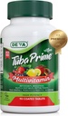 DEVA Tuba Prime Vegan Multivitamin Iron-Free - Suplemento dietético de alta potencia Vitamina & Mineral - Antioxidantes, Frutas & Hortalizas, Super hongos, Probióticos, Prebióticos, Semillas, Herbs 90 Tabs