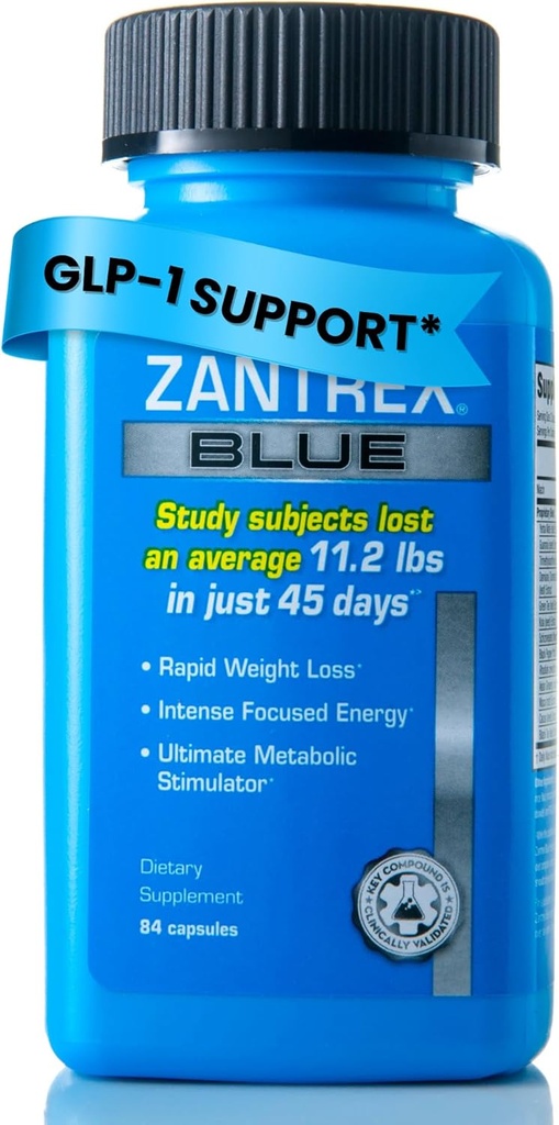 Zantrex Blue Energy " Thermogenesis Boost Energy ← Weight Loss Supplement for Appetite Control, Mayor Calorie Burn and Supports GLP-1 Levels TEN 84 Capsules