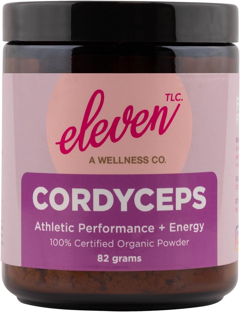 Once TLC - Cordyceps Mushroom Powder Superfood,100% Organic, Athletic Performance + Energy, US Grown - 3rd Party Tested, GMO No gratis - Vidrio Reactivo, Servimientos