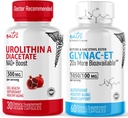 Fusiones de la naturaleza Urolithin A Diacetate 500mg & GlyNAC-ET (60 cápsulas) Suplemento de la energía