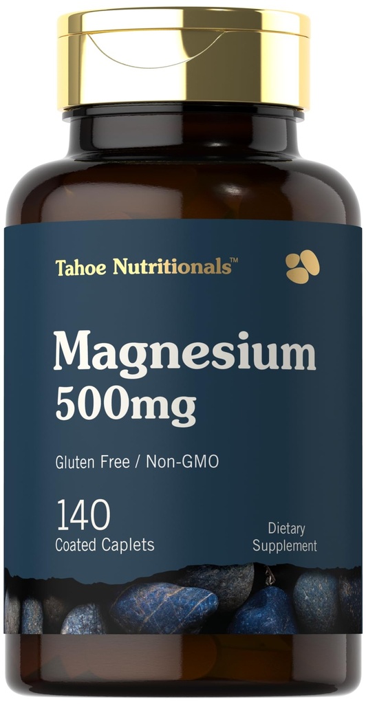Tahoe Nutritionals Magnesium TEN 500mg ANTE 140 Coated Caplets TEN NO GMO Y Gluten Free Supplement