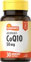 Sundance CoQ10 50mg ← 30 Absorbable Softgels Silencio no GMO y Gluten suplemento gratis