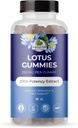 Blueberry Lotus Flower Gummies – Premium Relax & Calm Support – Vegan, Non-GMO, Suplemento Herbal sin gluten, 250MG - Berry Flavor (30 Conde)