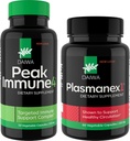 Daiwa Peak Immune 4 - Booster de sistema inmunológico natural + Daiwa Plasmanex 1 – Suplemento de Circulación de Sangre