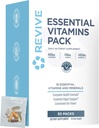 Revive MD Paquetes de vitaminas esenciales para hombres de mujeres, Vitaminas Pack Suplemento diario Nutrientes - Paquetes multivitamínicos con Arjuna & Turmeric Corazón de apoyo prolongado, salud conjunta y orgánica