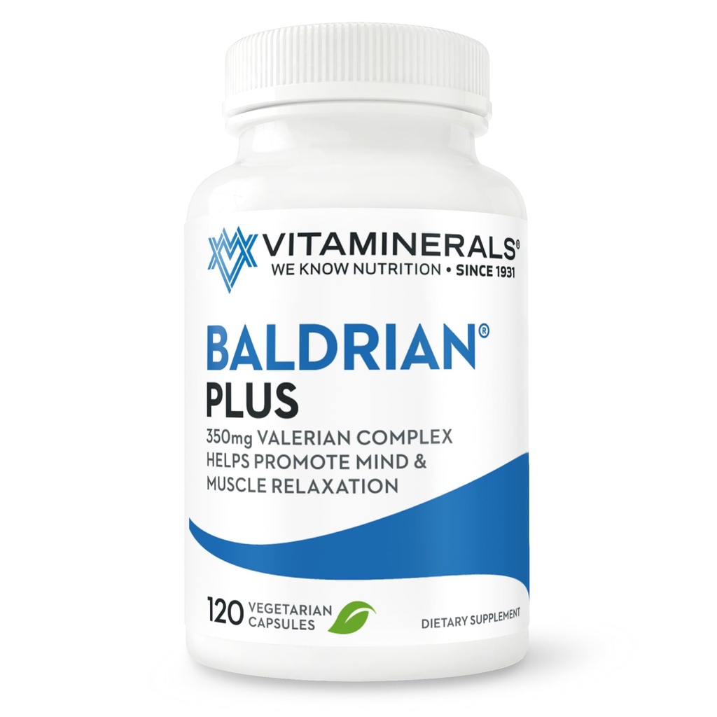 Vitamina 33+ Baldrian® Plus Natural Relaxing Support Standardized Valerian Extract (120)