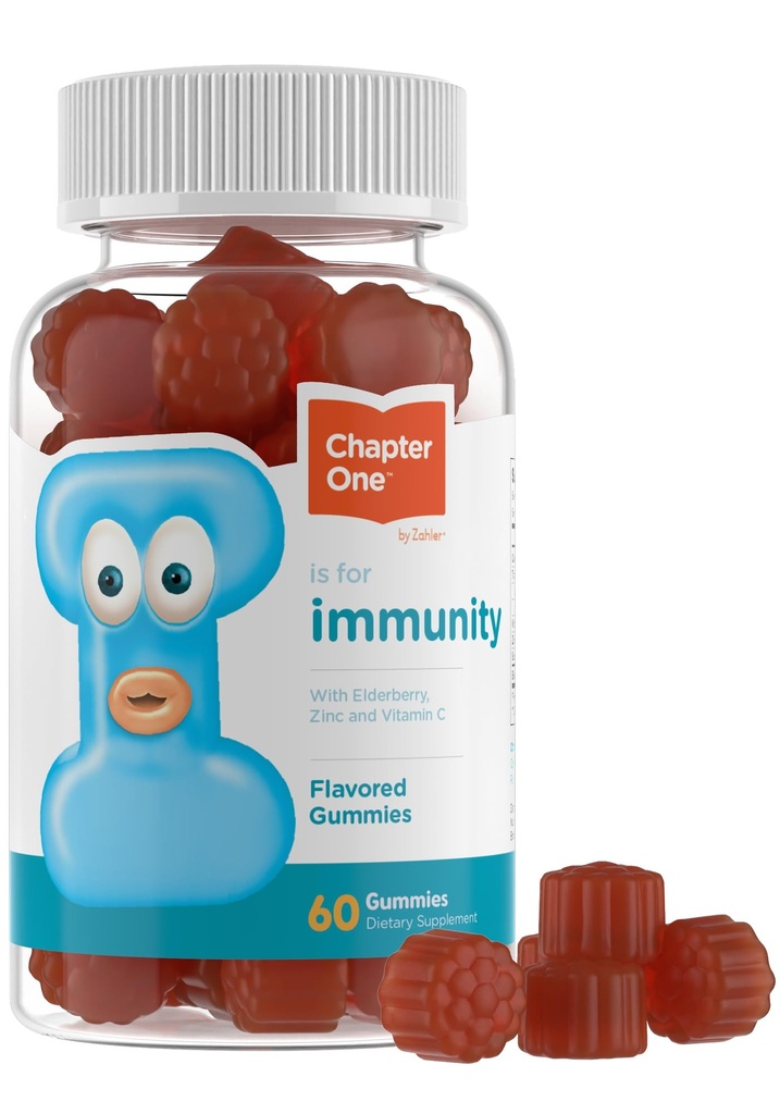 Zahler - Chapter One Immune Support Gummies with Vitamin C, Zinc & Black Elderberry, for Kids & Adults (60 Count), Kosher, Made in USA