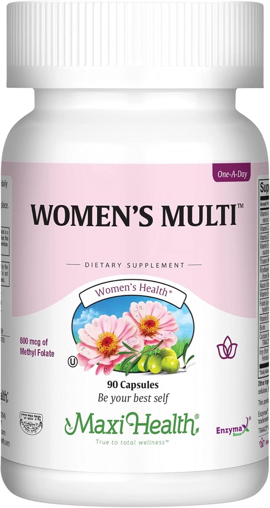 Mujeres Multivitamina – Multivitamina esencial para las mujeres con 23 vitaminas clave C, D, B6, B12, Calcio, Probióticos, Biotina & Más – Energía, Skin, Nails & Gut Health Support – Kosher (90 cápsulas)