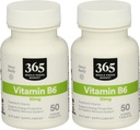 365 by Whole Foods Market, Vitamina B6 50Mg, 50 Cuenta (Pack of 2)