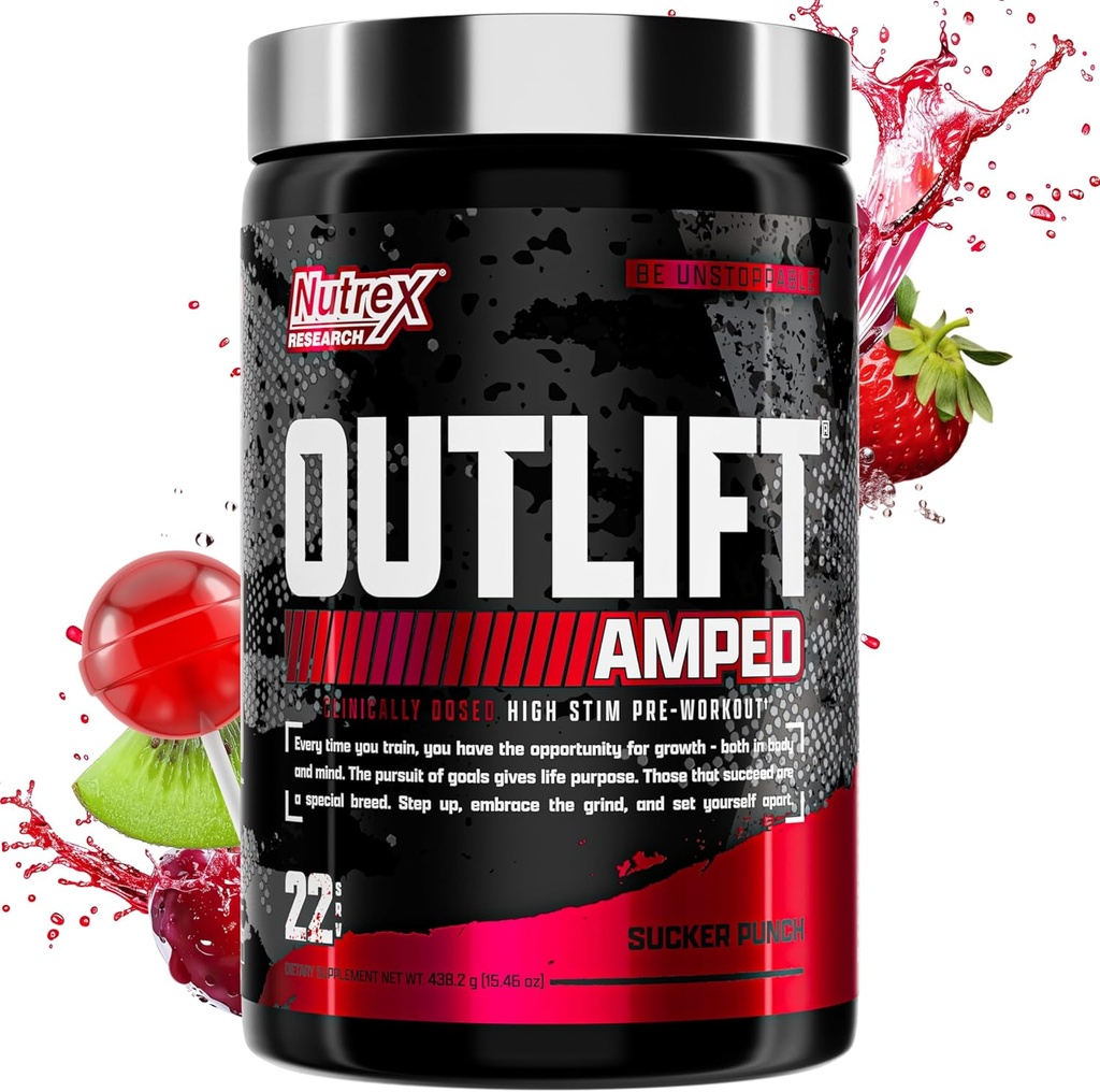 PROPIEDENTE Amped Max Dosed HIGH STIM Pre Workout Powder, 6G Citrulline, 3.2G Beta Alanine, Alpha GPC, CognatiQ, Extreme Energy, Massive Pumps, Strength, Electrolytes, Nootropics, Fruit Punch, 22 Servings