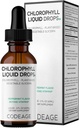 Codeage Chlorophyll Liquid Drops Supplement - Vegan Chlorophyll 50 mg por Serving, Organic Peppermint Flavor Clorofila Drink - Non-GMO, Gluten-Free, Vegan - 2 fl oz