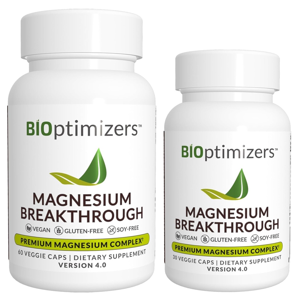 Suplemento de avance de magnesio 4.0 - Tiene 7 formas de magnesio: Glycinate, Malate, Citrate, y Más - Suplemento natural del sueño y del cerebro - 90 cápsulas