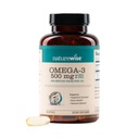 NatureWise Omega 3 Fish Oil - 500 mg por Pill - EPA & DHA - Immune Support, Brain Health &amp; Optimal Wellness - Gluten and Soy Free, Non-GMO - 90 Softgels[3-Month Supply]