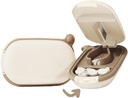 MURRI Rejilla pequeña, Rejilla de divisor para pequeñas o grandes píldoras, Rejilla de Medicina Portátil para Pocket Purse Pill Holder Cutter para vitaminas, tabletas, medicamentos (A Caramel)