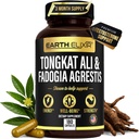 Fadogia Agrestis " Tongkat Ali para Hombres & Mujer – Suplemento natural de testosterona para Hombres - Hecho en EE.UU. Parte testada – Fuerza, Energía y Vitality - Longjack – 3 meses de suministro