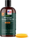 Wuffes Advanced Omega 3 Fish Oil for Dogs, Natural EPA & DHA Fatty Acids, Supports Healthy Skin and Coat, Joint Nutrition, Digestion & Immune System - 100% Puro Wild Alaskan Fish Oil, 16 Oz