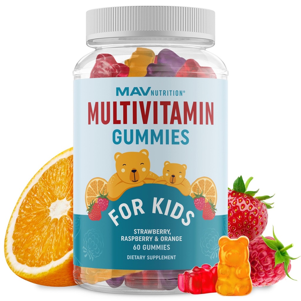 Gummies multivitamínicos para niños Vitaminas A, B, C, D " Zinc for Immunity, Growth " Development ← Multivitamínicos diarios para niños Edades 2+ ← Non-GMO, Third-Party Tested Mixed Fruit Supplement TEN 60 Gummies