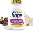 Vitamina B12 1000 Mcg, B12 Vitaminas 1000 Mcg Ayuda a aumentar el metabolismo, la producción de energía y el apoyo al sistema nervioso, 90 Tabletas Chewable - 1 Tablet Por Serving, Non-GMO & Gluten Free