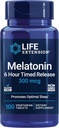 Extensión de la vida DHEA 25mg y Melatonin 6 horas de liberación 300mcg - 100 cápsulas y 100 tabletas