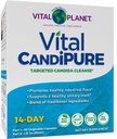 Vital Planet - Vital CandiPURE Limpieza intestinal Formulada para mantener un equilibrio intestinal saludable, 2-Part - 14 Day Kit, 56 cápsulas y 1fl oz Liquid Herbal Extract