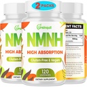 Sublingual NMNH 500mg (Dihidronicotinamide Mononucleotide) (240 Serviciones, NMNH 500mg por Serving) NAD Suplemento a Boost NAD Levels as We Age, for Anti-Aging, Energy, Immunity, Focus - 2 Pack