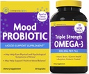 InnovixLabs Mood Probiotic & Triple Omega Bundle Mood Probiótico (60 cápsulas) Triple fuerza Omega-3 aceite de pescado (200 Softgel). Apoya Cerebro, Juntas y Salud Inmunitaria*
