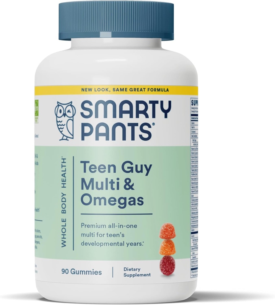 SmartyPants Adolescent Guy Multi & Omegas Gummies, 90 Conde