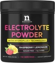 Keto Electrolytes Powder No Sugar - Zero Carb & Zero Calorie Electrolyte Drink Mix - Electrolytes gratis de azúcar para Polvo de hidratación - Electrolitos de ayuno Raspberry Lemonade Flavor