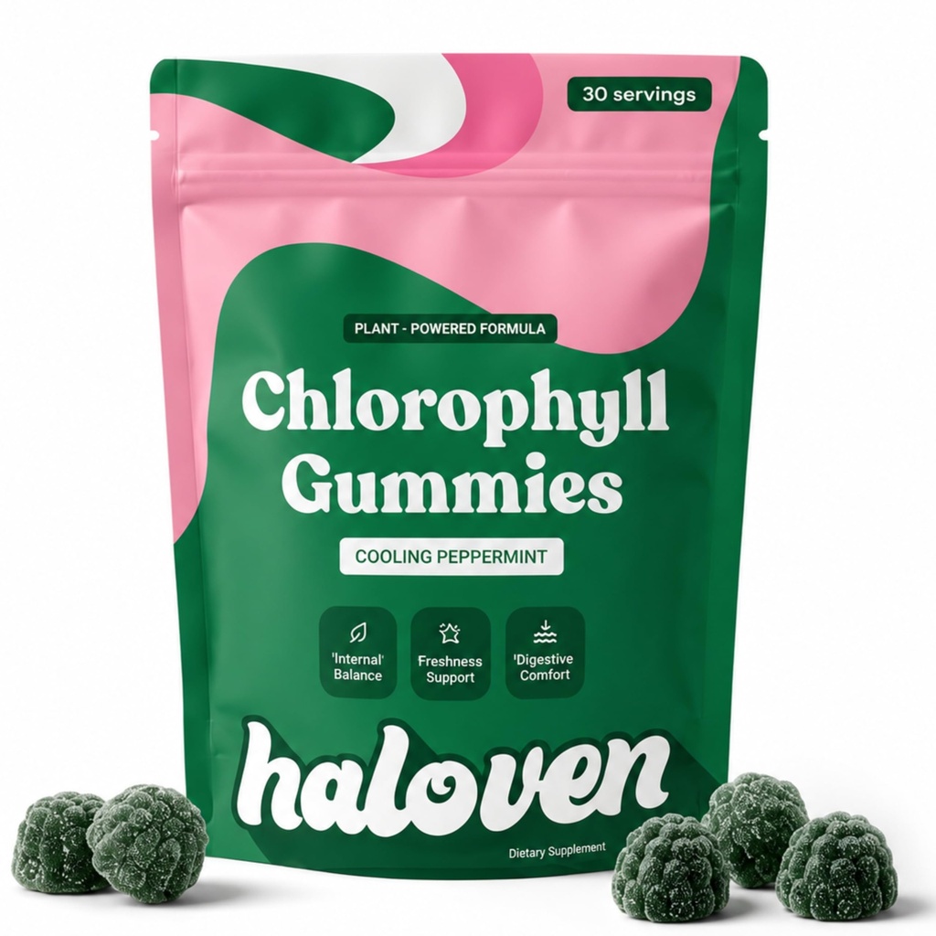 Chlorophyll Gummies, Body Odor Support, Peppermint, 30 Servings