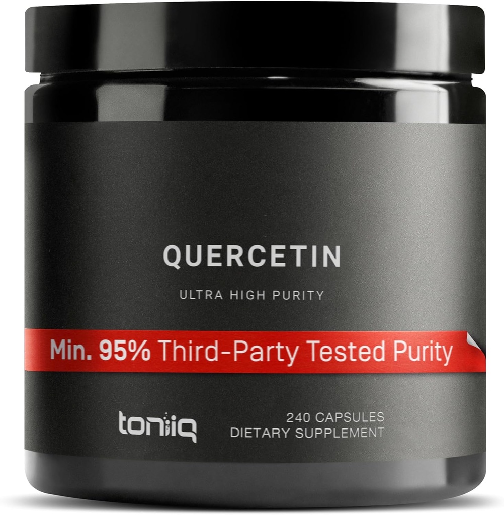 [BRSRM2QBDINGG3Q7] Toniiq Ultra High Purity Quercetin Capsules - 95%+ Alta Purificado y Biodisponible - 1000mg Por Serving - 240 cápsulas Quercetina Suplemento