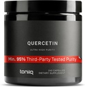 Toniiq Ultra High Purity Quercetin Capsules - 95%+ Alta Purificado y Biodisponible - 1000mg Por Serving - 240 cápsulas Quercetina Suplemento