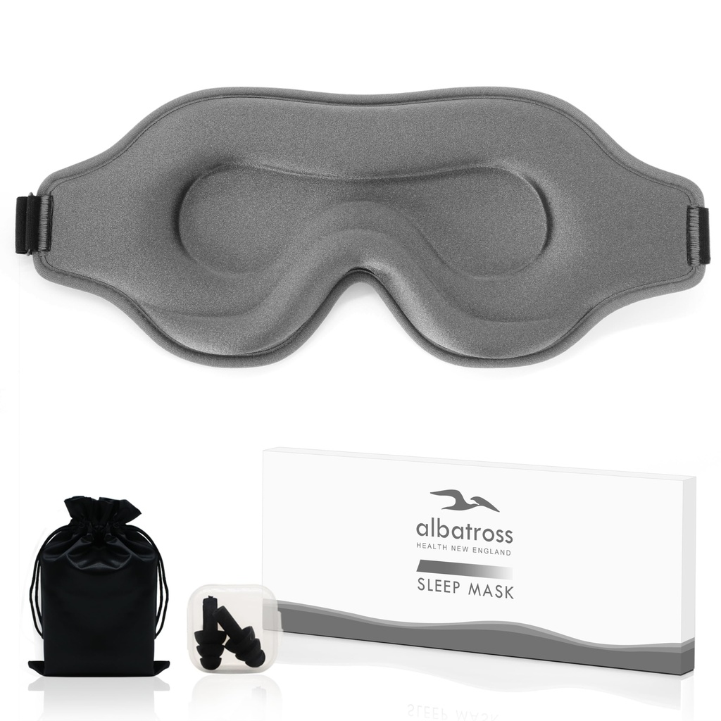 Sleep Mask for Men and Women, Lash Extensions 3D Eye Mask, Ash
