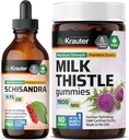 BIO KRAUTER Schisandra Tincture 4 Fl. Oz. " Milk Thistle 60 Gummies