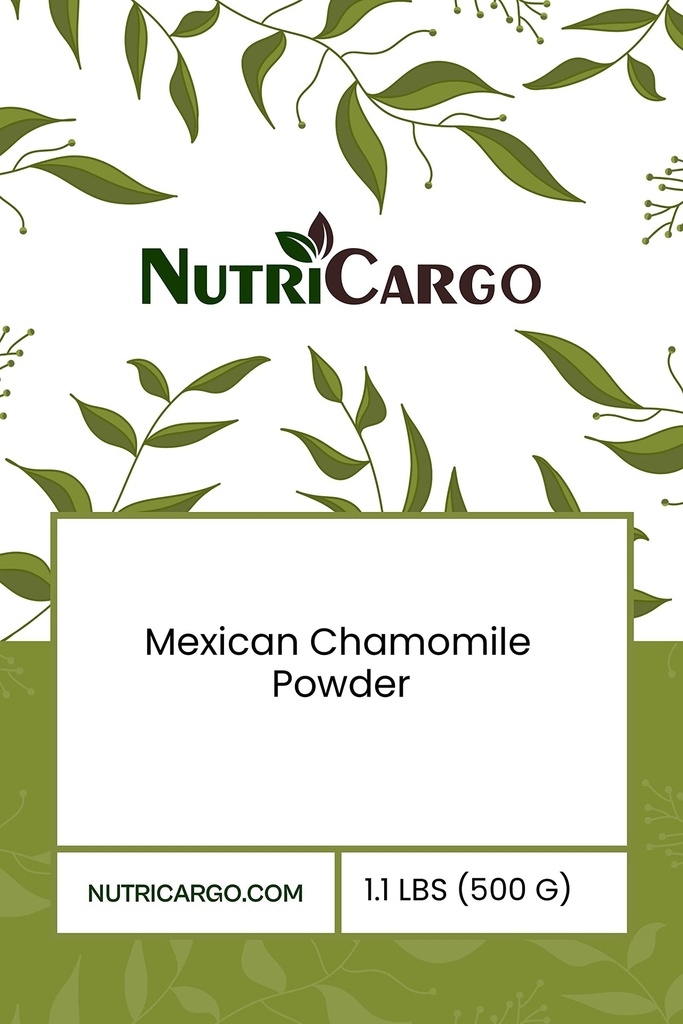 NutriCargo Chamomile Powder (Matricaria chamomilla) 1.1 lbs / 500g — Mexican Ground Chamomile Bulk Herb for Teas, Baking & DIY Blends