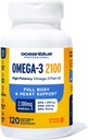 Oceanblue Professional Omega 3 2100-120 ct - High Potency Triple Strength Burpless Fish Oil with EPA, DHA & DPA - Wild Caught - Natural Orange Flavor, 60 Servimientos