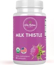 Milk Thistle Capsules 1000mg Silencio Orgánica Suplemento Herbal Silencio 60 Capsules