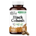 Wild & Organic Black Cohosh Capsules 540 mg - Menopause Support - 180 Count