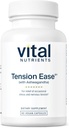 Vital Nutrients Tension Ease con Ashwagandha Silencioso suplemento de alivio de estrés para el alivio de estrés ocasional y tensión nerviosa ¦ Gluten, Dairy, Soy Free ← Non-GMO Silencio 60 cápsulas