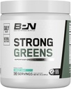 BARE PERFORMANCE NUTRITION, BPN Strong Greens Superfood Powder, Mejora de la digestión, Mayor energía, Immune System Support, Sweet Mint, 30 Servings