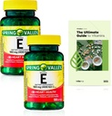 Generic Spring Valley Vitamina E Heart Health Suplemento dietético Softgels, 180 mg (400 UI), 200 Cuenta + Exclusiva VitaMax Guía de vitaminas (3 artículos)