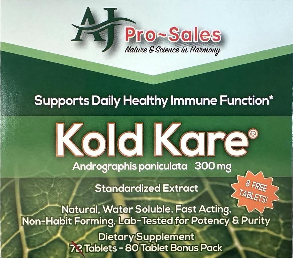 Daily Immune Health Function, 80 Count - Effective Against Cold, Sinus, Allergy Symptoms | Non-Habit Forming | No Side Effects