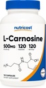 Nutricost L-Carnosine 500mg, 120 Capsules - Gluten Free & Non-GMO
