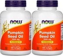 Ahora Foods Pumpkin Seed Oil 1000mg Soft-gels, 200-Count (100X2)
