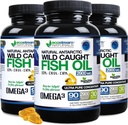 (Pack of 3 Wild Caught Omega 3 2,900 Milligrams. Ahora con aún más DPA-EPA-DHA