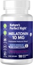 La noche perfecta de la naturaleza ← Melatonin 10mg  180 Quick Dissolve Tablets  Natural Mixed Berry Flavor ANTEHigh Potency  durable Sugar Free ← Vegan  durable Gluten Free ← Tamaño